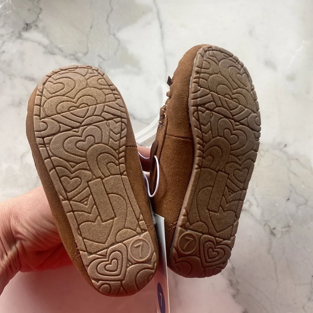 Cat and‎ Jack Moccasins toddler size 7 Celina Dark Chestnut